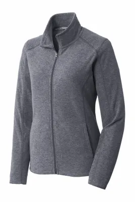 Port Authority Women's Heather Microfleece Full-Zip Jacket. L235 - Stealth Promo Co