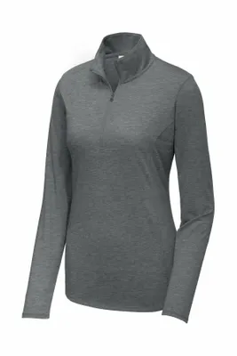 Sport-Tek Women's PosiCharge Tri-Blend Wicking 1/4-Zip Pullover. LST407 - Stealth Promo Co