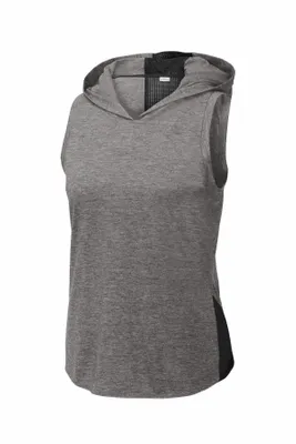 Sport-Tek Women's PosiCharge Tri-Blend Wicking Draft Hoodie Tank. LST410 - Stealth Promo Co