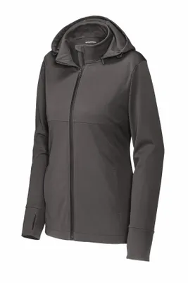 Sport-Tek Women's Hooded Soft Shell Jacket LST980 - Stealth Promo Co