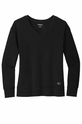 OGIO Women's Luuma Flex Long Sleeve V-Neck LOG825 - Stealth Promo Co