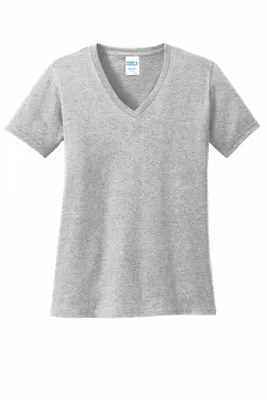 Port & Company Women's Core Cotton V-Neck Tee. LPC54V - Stealth Promo Co