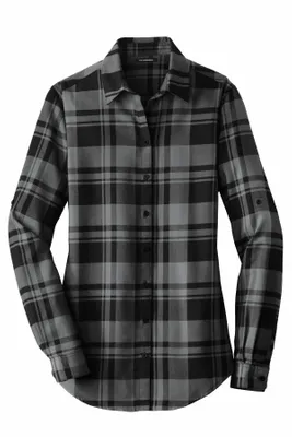 Port Authority Women's Plaid Flannel Tunic . LW668 - Stealth Promo Co