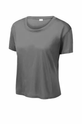 Sport-Tek Women's PosiCharge Draft Crop Tee. LST411 - Stealth Promo Co