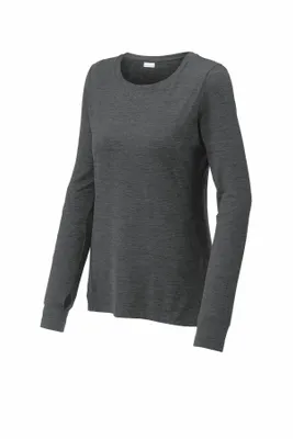 Sport-Tek Women's Exchange 1.5 Long Sleeve Crew LST710 - Stealth Promo Co