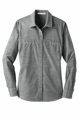 Port Authority Women's Slub Chambray Shirt. LW380 - Stealth Promo Co