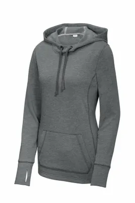 Sport-Tek Women's PosiCharge Tri-Blend Wicking Fleece Hooded Pullover. LST296 - Stealth Promo Co