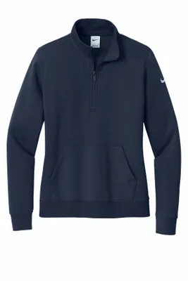 Nike Women's Club Fleece Sleeve Swoosh 1/2-Zip NKDX6720 - Stealth Promo Co