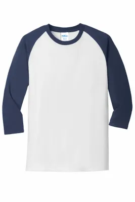 Port & Company Core Blend 3/4-Sleeve Raglan Tee. PC55RS - Stealth Promo Co