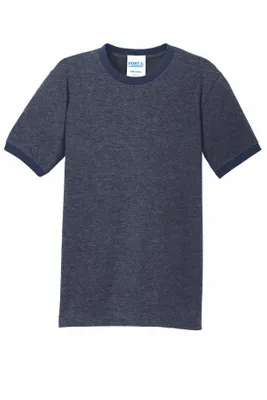 Port & Company Core Cotton Ringer Tee. PC54R - Stealth Promo Co