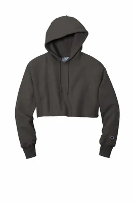 Champion Women's Reverse Weave Cropped Cut-Off Hooded Sweatshirt RW01W - Stealth Promo Co