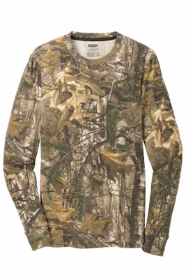 Russell Outdoors Realtree Long Sleeve Explorer 100% Cotton T-Shirt with Pocket. S020R - Stealth Promo Co
