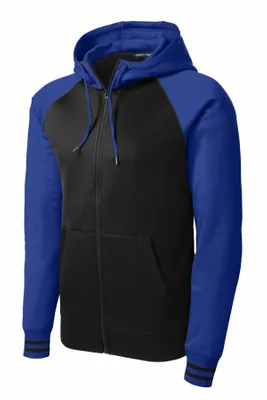 Sport-Tek Sport-Wick Varsity Fleece Full-Zip Hooded Jacket. ST236 - Stealth Promo Co