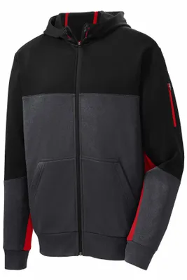 Sport-Tek Tech Fleece Colorblock Full-Zip Hooded Jacket. ST245 - Stealth Promo Co