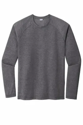 Sport-Tek PosiCharge Long Sleeve Tri-Blend Wicking Raglan Tee ST400LS - Stealth Promo Co