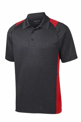 Sport-Tek Heather Colorblock Contender Polo. ST665 - Stealth Promo Co