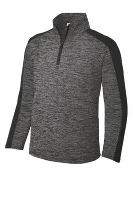 Sport-Tek Youth PosiCharge Electric Heather Colorblock 1/4-Zip Pullover. YST397 - Stealth Promo Co