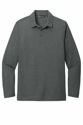 TravisMathew Oceanside Heather Long Sleeve Polo TM1MZ343 - Stealth Promo Co