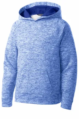 Sport-Tek Youth PosiCharge Electric Heather Fleece Hooded Pullover. YST225 - Stealth Promo Co