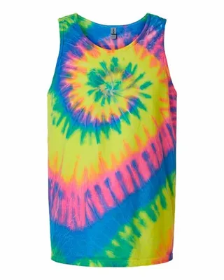Multi-Color Spiral Tie-Dyed Tank Top - Stealth Promo Co