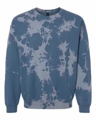 Essential Fleece Bleach Wash Crewneck Sweatshirt - Stealth Promo Co