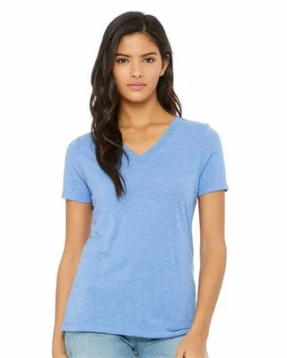 Bella + Canvas Ladies' Relaxed Triblend V-Neck T-Shirt - Stealth Promo Co