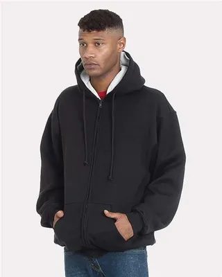 Adult USA Made Super Heavy Thermal-Lined Full-Zip Hooded Sweatshirt - Stealth Promo Co