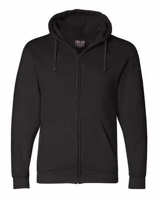 Bayside Adult 9.5 oz., 80% cotton/20% polyester Full-Zip Hooded Sweatshirt - Stealth Promo Co