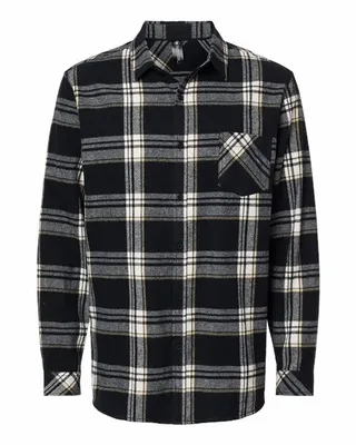 Woven Plaid Flannel With Biased Pocket - Stealth Promo Co
