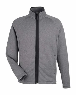 Men's Venture Heathered Stripe Full-Zip - Stealth Promo Co