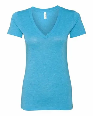 Bella + Canvas Ladies' Triblend Short-Sleeve Deep V-Neck T-Shirt - Stealth Promo Co