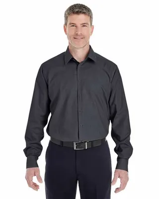 Devon & Jones Men's Crown Woven Collection RoyalDobby Shirt - Stealth Promo Co