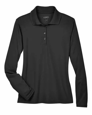 CORE365 Ladies' Pinnacle Performance Long-Sleeve Piqu Polo - Stealth Promo Co