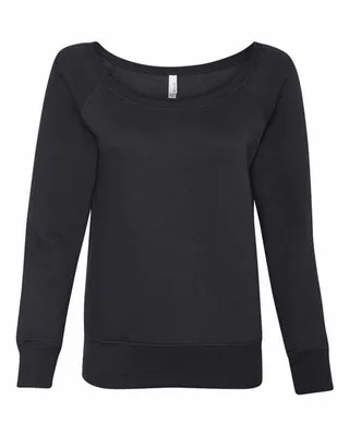 Bella + Canvas Ladies' Sponge Fleece Wide Neck Sweatshirt - Stealth Promo Co