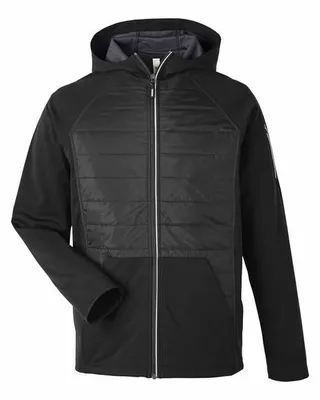 CORE365 Unisex Techno Lite Hybrid Hooded Jacket - Stealth Promo Co