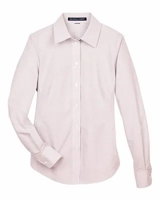 Ladies' Crown Collection® Micro Tattersall Woven Shirt - Stealth Promo Co