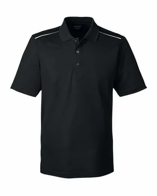CORE365 Men's Radiant Performance Piqu Polo withReflective Piping - Stealth Promo Co