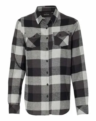 Ladies' Plaid Boyfriend Flannel Shirt - Stealth Promo Co