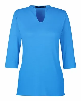 Devon & Jones Ladies' Perfect Fit Tailored Open Neckline Top - Stealth Promo Co