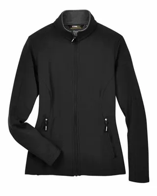 CORE365 Ladies' Cruise Two-Layer Fleece Bonded SoftShell Jacket - Stealth Promo Co