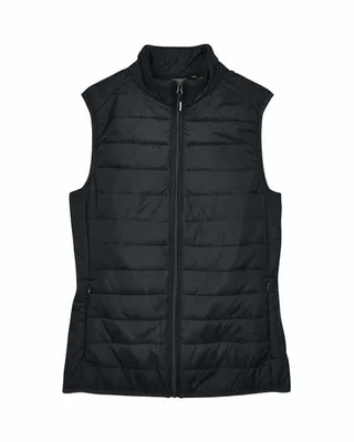 CORE365 Ladies' Prevail Packable Puffer Vest - Stealth Promo Co