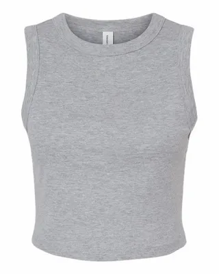 Ladies' Micro Rib Muscle Crop Tank - Stealth Promo Co
