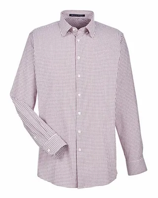 Devon & Jones CrownLux Performance Men's Micro Windowpane Shirt - Stealth Promo Co