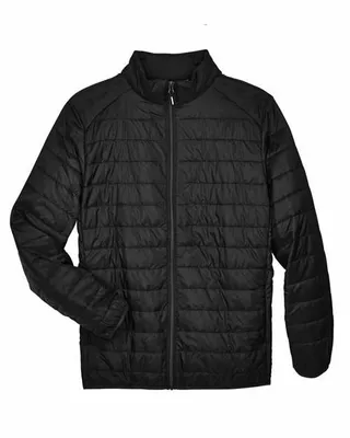 CORE365 Men's Prevail Packable Puffer Jacket - Stealth Promo Co