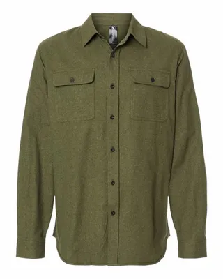Men's Solid Flannel Shirt - Stealth Promo Co