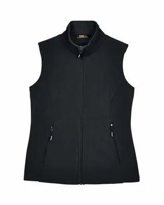 CORE365 Ladies' Cruise Two-Layer Fleece Bonded SoftShell Vest - Stealth Promo Co
