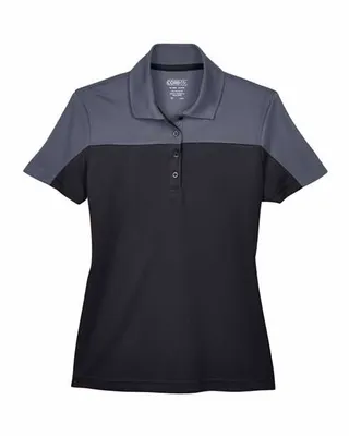 CORE365 Ladies' Balance Colorblock Performance Piqu Polo - Stealth Promo Co