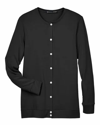 Devon & Jones Ladies' Perfect Fit Ribbon Cardigan - Stealth Promo Co