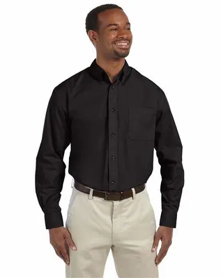 Harriton Men's 3.1 oz. Essential Poplin - Stealth Promo Co