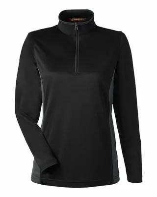 Harriton Ladies' Flash Snag Protection Plus IL Colourblock Quarter-Zip - Stealth Promo Co